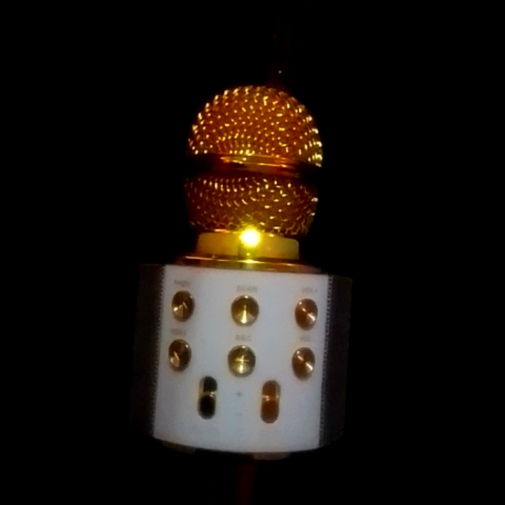 Bluetooth wireless microphone,large,and gold